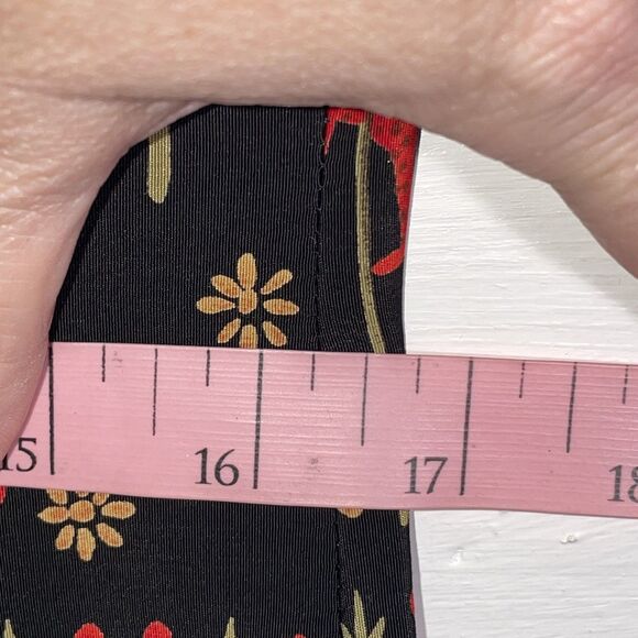 Vintage Sag Harbor Petite 10P Animal Print Black Shift Dress Tigers Lions Floral - Picture 11 of 12